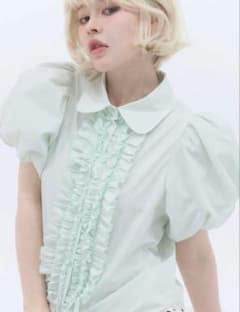 sovisoon romantic frill blouse mintのサムネイル