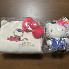 キティ JR西日本コラボ　ポーチとぬいぐるみキーホルダーセットのサムネイル