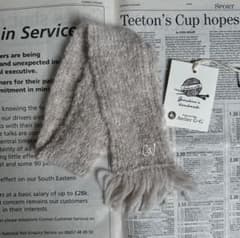 アトリエgg Handmade fringe muffler - メルカリ