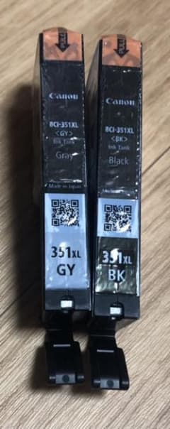 【訳あり9/18まで】Canon BCI-351XLBK、351XLGYのサムネイル