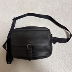 COACH ブラックレザーショルダーバッグのサムネイル