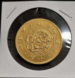 ア*フ様 明治13年旧五円目方約9.4ケース込 近代貨幣明治古銭 旧5円金貨 明治4年 鑑定書付 377 – 野崎コイン