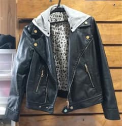 ライダースジャケット レディース 黒 中古のサムネイル