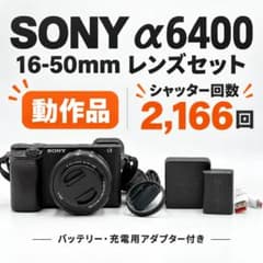 SONY α6400 ブラック 16-50mm レンズセット 動作品 付属品あり - メルカリ