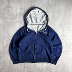 50-60s vintage】ジップパーカー 裏地サーマル 片爪 短丈ボックス