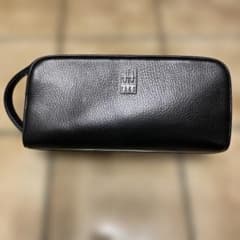 K*i様 D A k Sダックス,クラッチバックレザーブラックダブルファスナー美のサムネイル