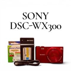 【極美品】SONY Cyber-shot WX300レッド コンデジ サイバーショット WXシリーズ ソニー コンデジ SONY Cyber-shot DSC