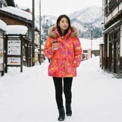 G5388*エレッセ☆Ellesse☆スキーウェア☆ジャケット☆花柄☆ピンク☆S