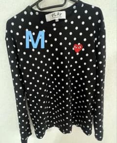 monkey 完売XS PLAY コムデギャルソン ロンT ドット柄 COMME des GARCONS メンズ ドット 長袖 Tシャツ (COMME des GARCONS/T