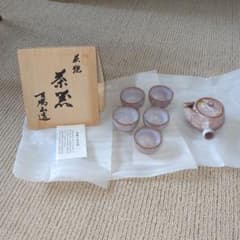 萩焼　急須と茶碗5個セットのサムネイル