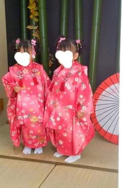 buri396様専用☆七五三 着物 3歳 双子 髪飾りセットのサムネイル