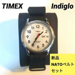 TIMEXウィークエンダー 35mm径（竜頭除く） 新品NATOベルト（黒）付きのサムネイル