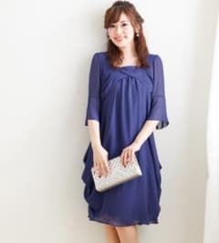 シフォンワンピース　ドレス　Mのサムネイル