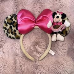 Disney ミニーちゃん ヒョウ柄 カチューシャのサムネイル