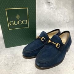 美品　グッチ　GUCCI (35C) 革靴　ビットローファー　スウェード 美品 グッチ GUCCI (35C) 革靴 ビットローファー スウェード - メルカリ