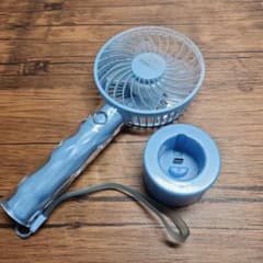 希少品】Franc franc フランフラン ハンディファン ウェーブブルー