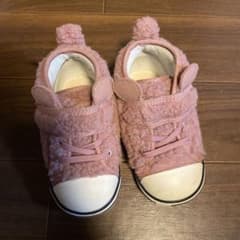 ピンクファー耳付きスリッポンシューズのサムネイル