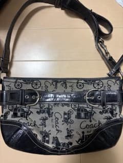 Coach ショルダーバッグ ベージュと黒のサムネイル