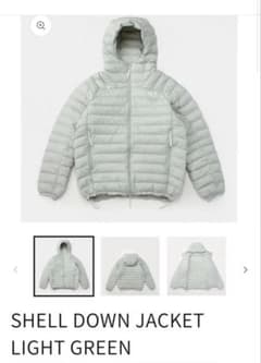 FEELS. 上杉柊平SHELL DOWN JACKET LIGHT GREEN - メルカリ