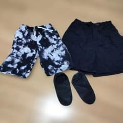 中古　マリンシューズ　GU ブラック ショートパンツ Sサイズ　男児水着 140のサムネイル