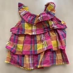 moujonjon チェック柄フリルチュニック 80cmのサムネイル