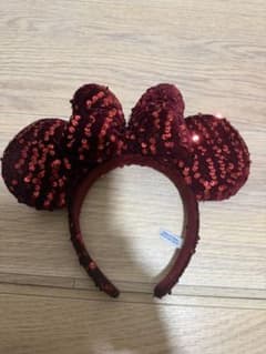 東京ディズニーリゾート スパンコール カチューシャ ボルドーのサムネイル