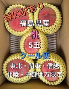 訳あり】甘い 硬め 桃「さくら白桃またはCX」5玉 クール便 福島県産