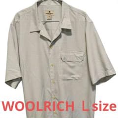 WOOLLICH ウールリッチ　半袖シャツ　チェック柄　グレー　　SizeＬのサムネイル