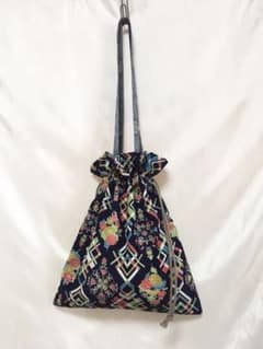 ◆和甦品◆着物リメイク ビッグトートbag ナンバー緒のサムネイル
