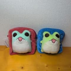 【新品未使用】ただのかえるたち はたらくぬいぐるみポーチ 2種セット