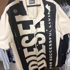 DIESEL S-MAC-22 半袖シャツ ベージュ ブラック