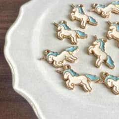 ユニコーン エポキシ加工チャームパーツ 10個セットのサムネイル