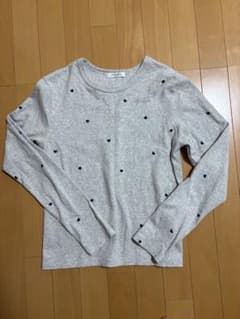 FREAK'S STORE 長袖 ハート刺繍 グレー カットソーのサムネイル