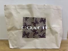 COACH 2025年福袋トートバッグ キャンバス リボン柄