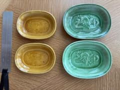 珉平焼 淡路焼 黄 緑 小皿 天塩皿 - メルカリ