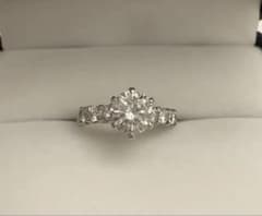 大粒天然ダイヤモンド1.446ct プラチナ900 新品 婚約指輪 記念日