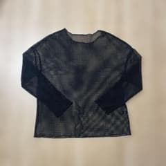 メッシュ、黒、トップスのサムネイル