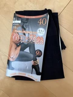 アツギATSUGI着圧×発熱タイツ/40デニール9足首hPa/M-Lのサムネイル