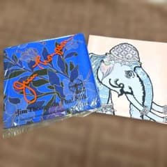 オークション　新品未使用Jim Thompson　タイシルクのスカーフ2枚セットのサムネイル