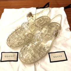GUCCI クリアサンダル　37 ラバーサンダル GUCCI クリアサンダル 37 ラバーサンダル - メルカリ