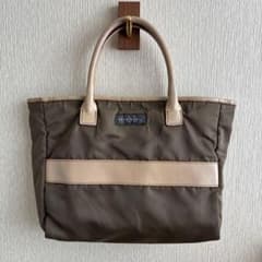 t*n様 送料込 Orla Kiely トートバッグ カーキ レザーコンビ オーのサムネイル