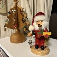 アンティーク サンタ　ツリー　オルゴール動作品
