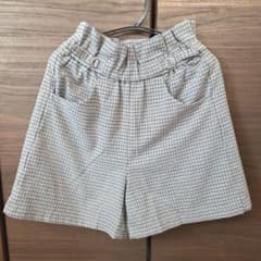 GU キッズ チェック柄 ハーフパンツ ウエストゴムのサムネイル
