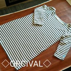 ◎MOEG様専用◎オーチバル　ボーダーワンピース　生成×ネイビーのサムネイル