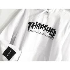 再出品　値下げ　THRASHER HUF コラボパーカーのサムネイル