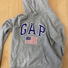 GAP パーカー グレー 星条旗ロゴのサムネイル