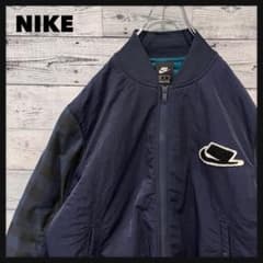 【希少/90s】NIKE リバーシブル ナイロンキルティングジャケット 刺繍 t90【美品】ナイキ 刺繍 ロゴ キルティング ブルゾン 入手困難 希少