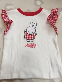 ミッフィー 半袖Tシャツ フリル袖 ホワイト レッドのサムネイル