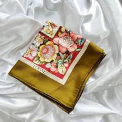 LOEWE ロエベ スカーフ 大判 花 植物 シルク ブラウン m35627310282_1.jpg?1786456487