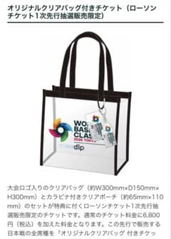 スマイル様専用　2026年WBC大会ロゴ入りのクリアバッグのサムネイル